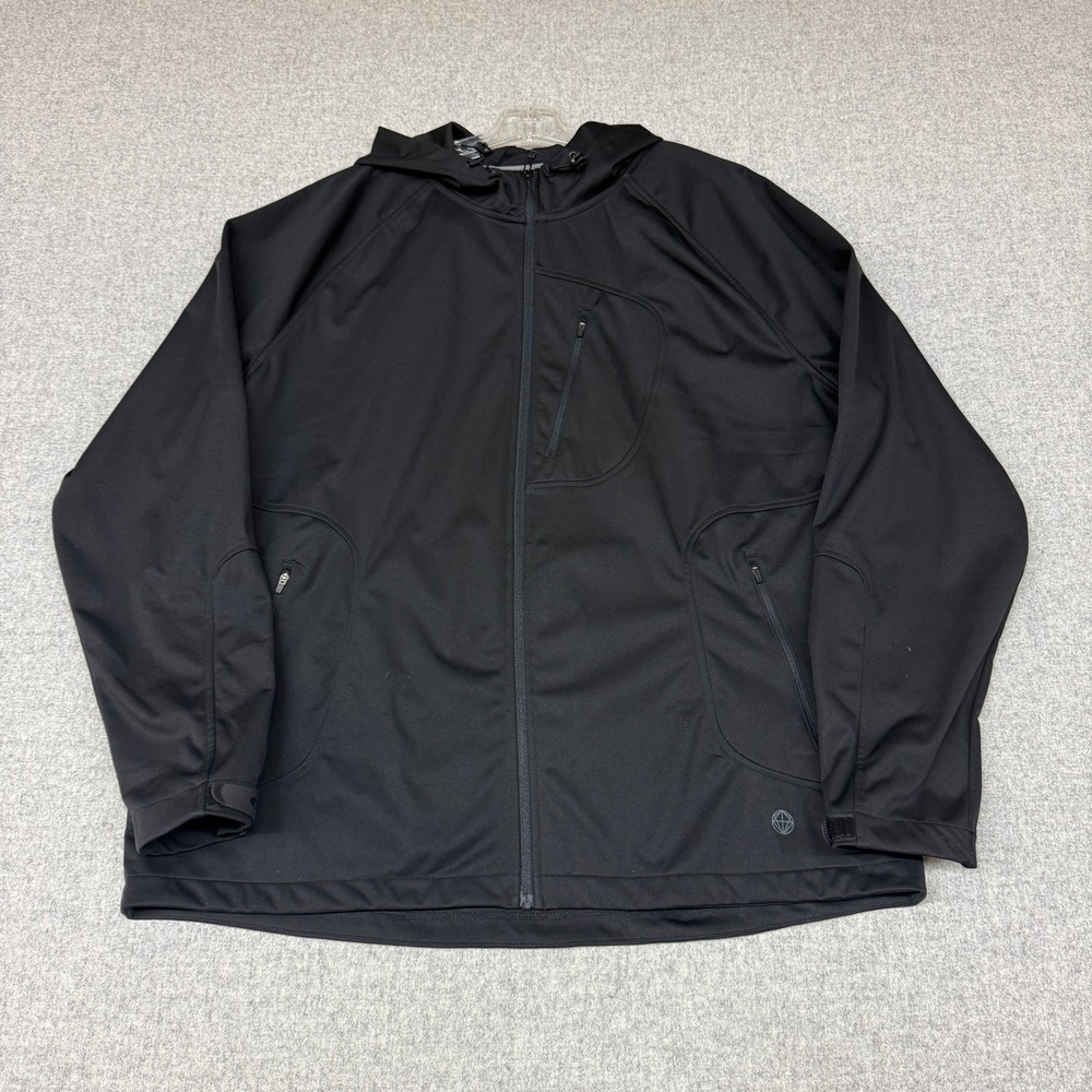 Mondetta Outdoor Project Jacket XXL Black Hooded Full Zip Softshell Pockets 0028